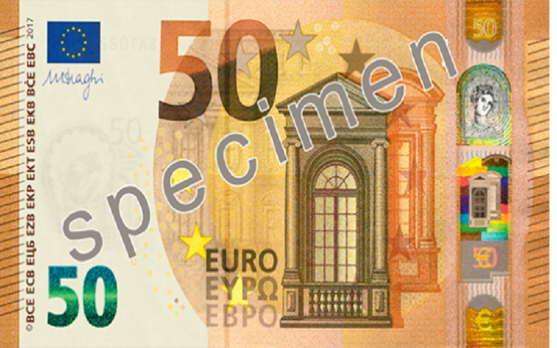 νέο χαρτονόμισμα, 50€, ευρώ