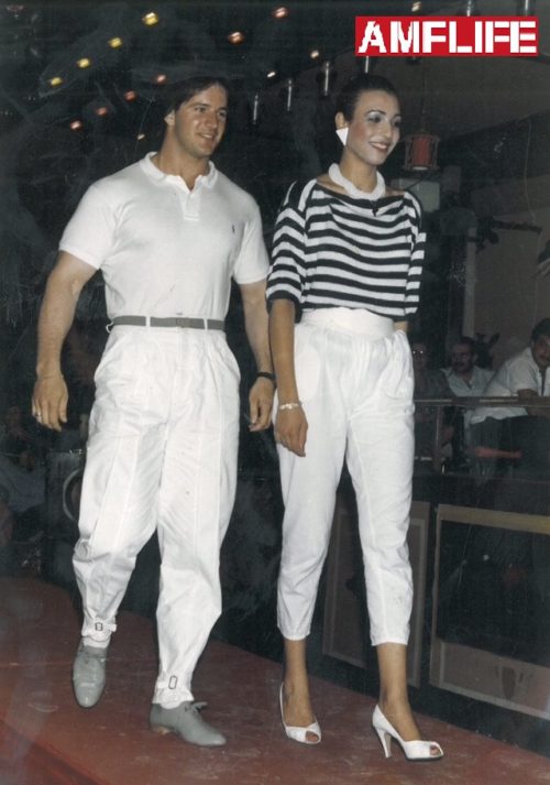 Με την σταρ Ελλάς 1983, Σία Φαραράκη σε επίδειξη μόδας
