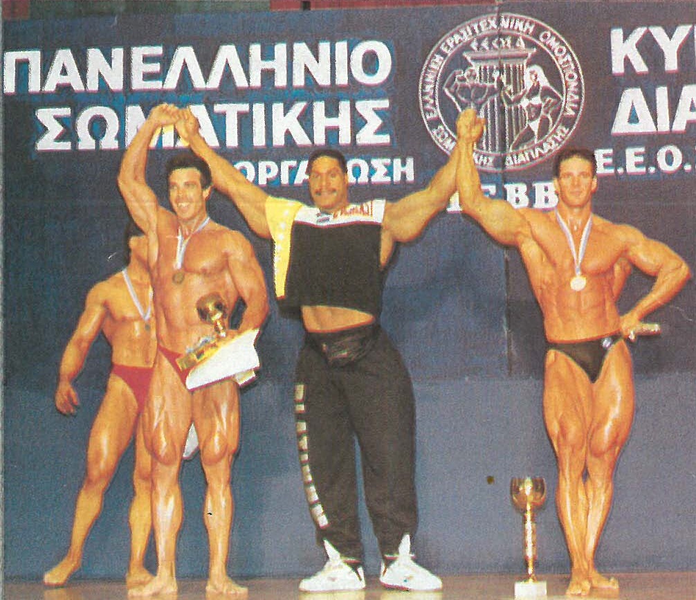Αριστερά ο Δημήτρης Καρακαξίδης, ο Mike Christian και ο Σπύρος Μπουρνάζος. Ο Μέντης αποχώρησε.